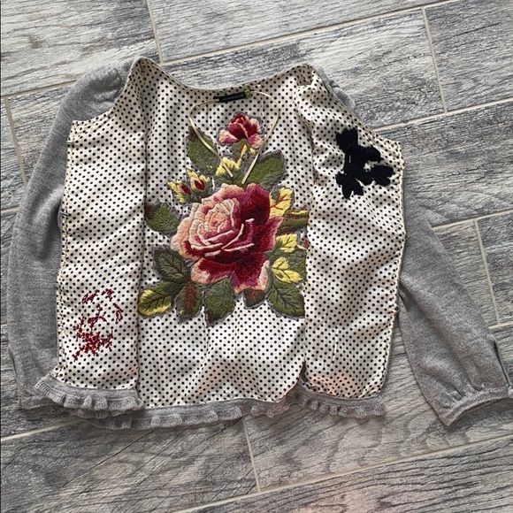 Gray alpaca cardigan - Picture 3 of 4